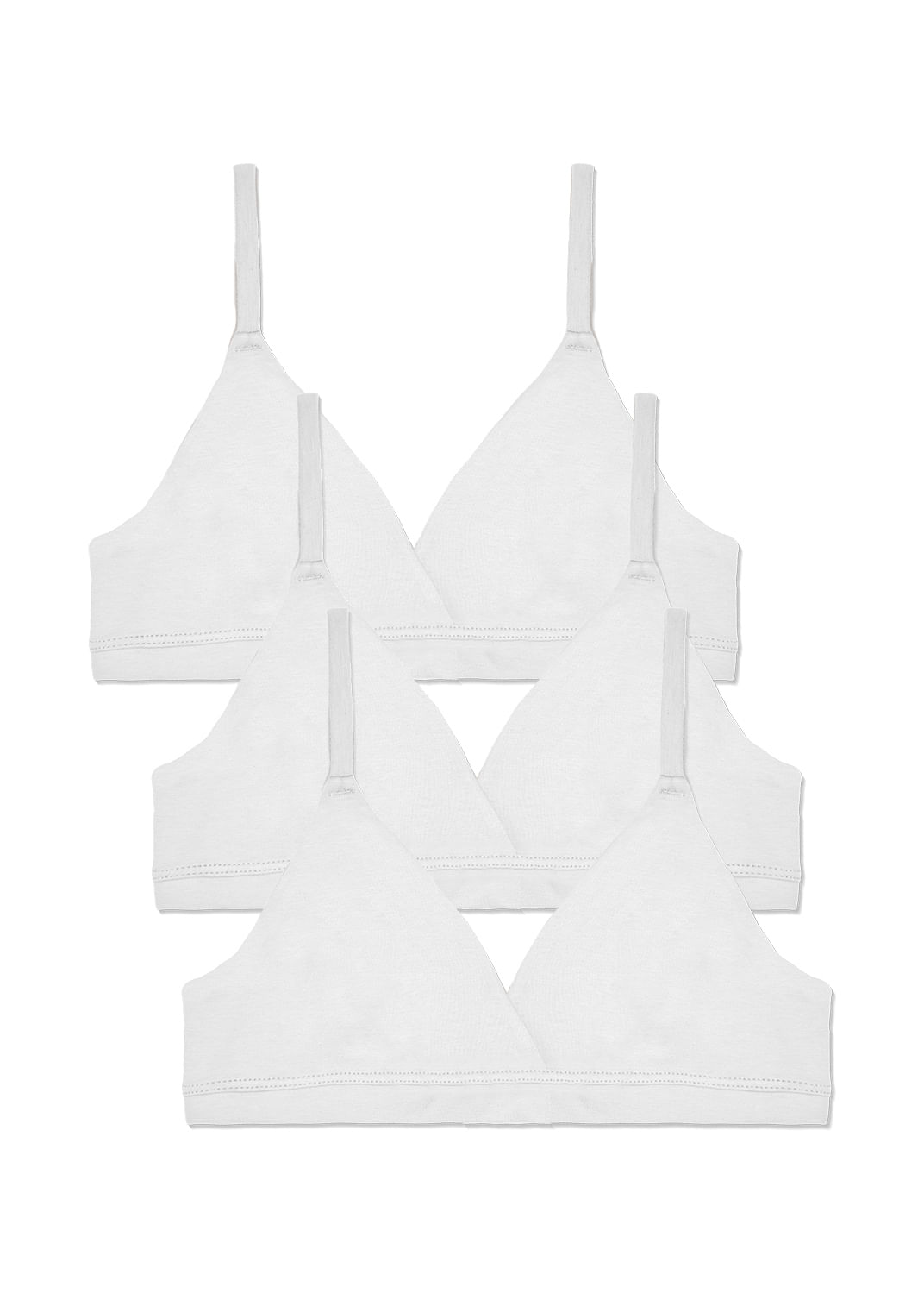 Kit 3 Sutiãs Triângulo Cleo BRANCO