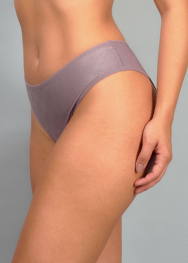 Calcinha Biquíni Em Microfibra Trabalhada Fio Lycra Açores BERINJELA M