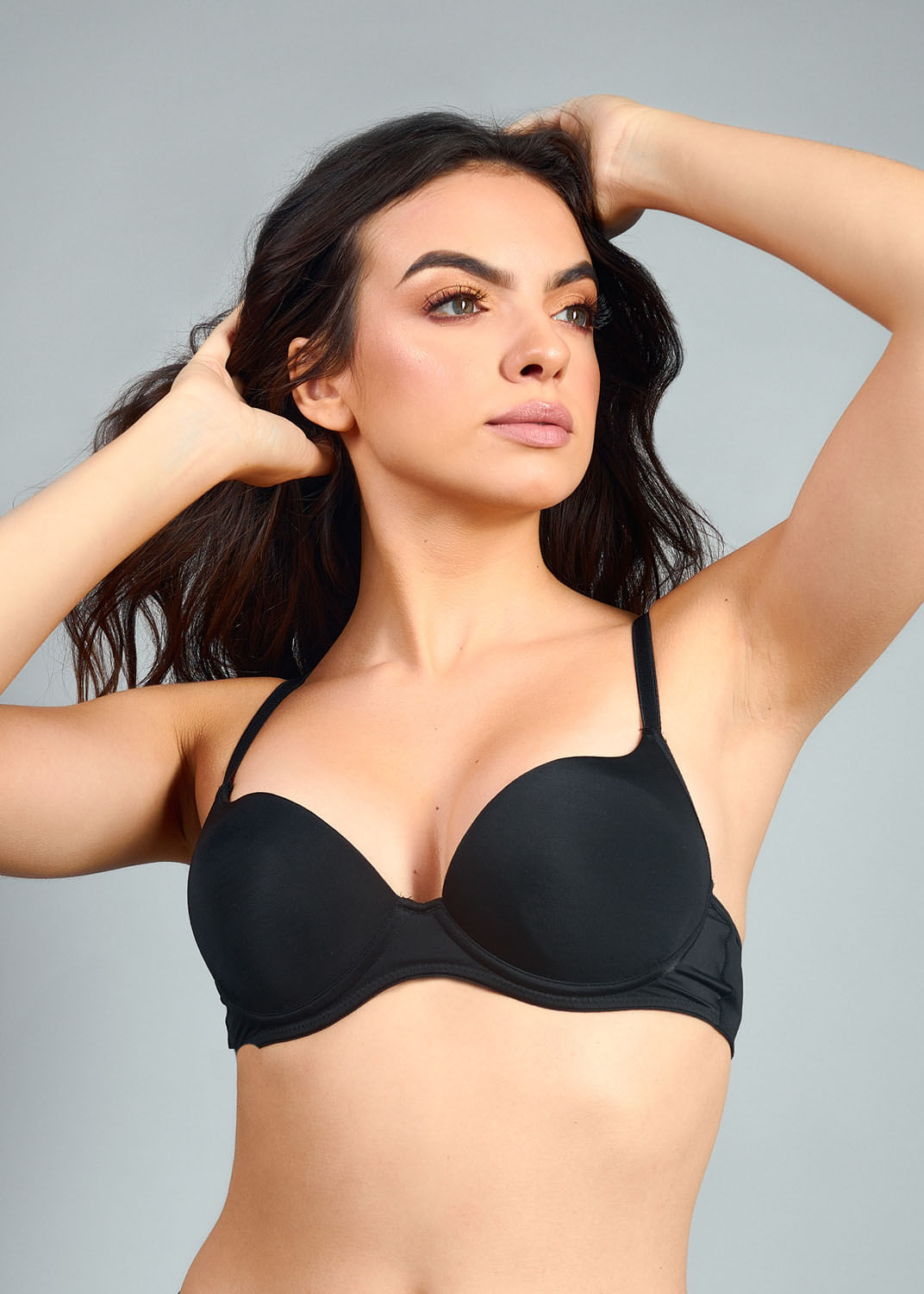 Sutiã Push Up Com Bojo E Aro Em Microfibra Com Fio Lycra Everyday PRETO