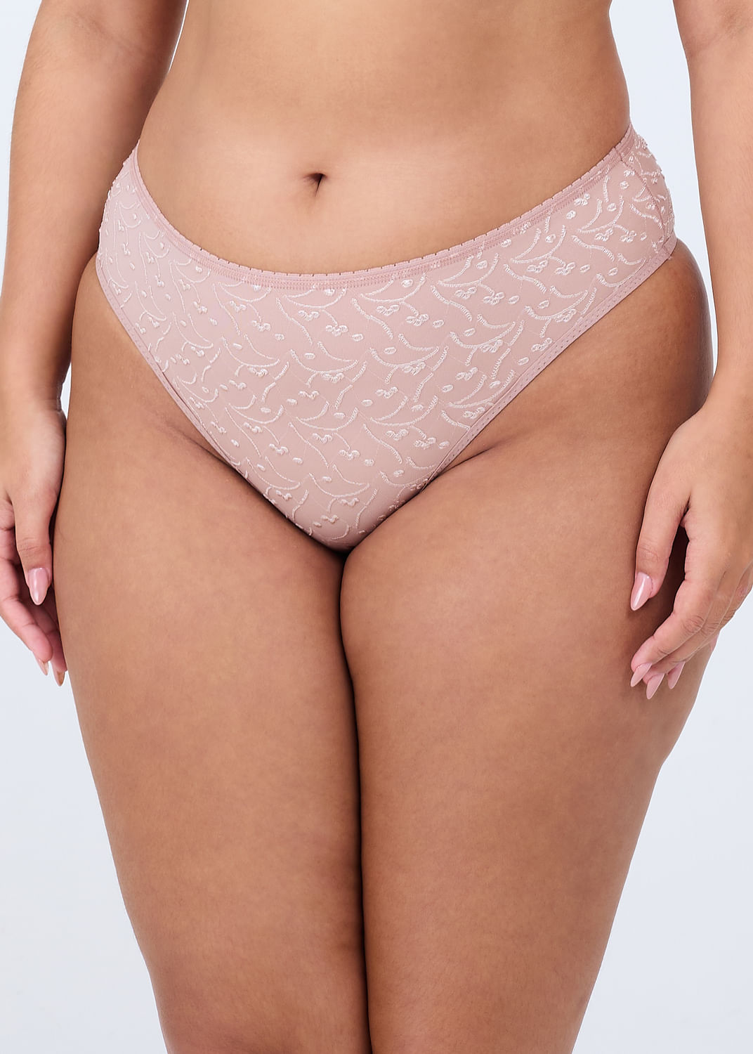 Calcinha Biquíni Em Microfibra Trabalhada Fio Lycra Structure CASTANHA