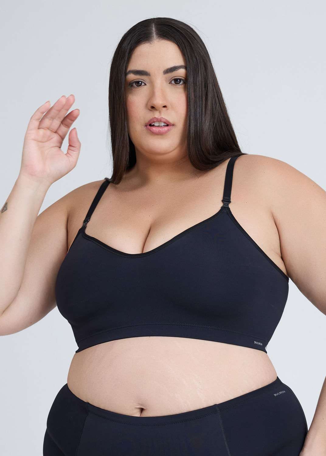 Sutiã Emana Sem Bojo Alça Versátil Emana Plus Size
 PRETO