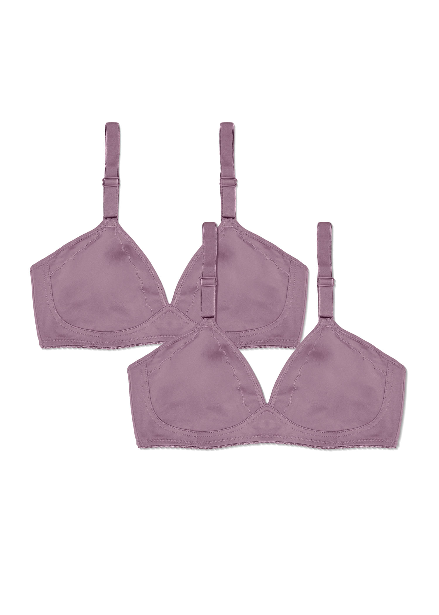 Kit 2 Sutiãs Triângulo Sem Bojo Elegance BERINJELA
