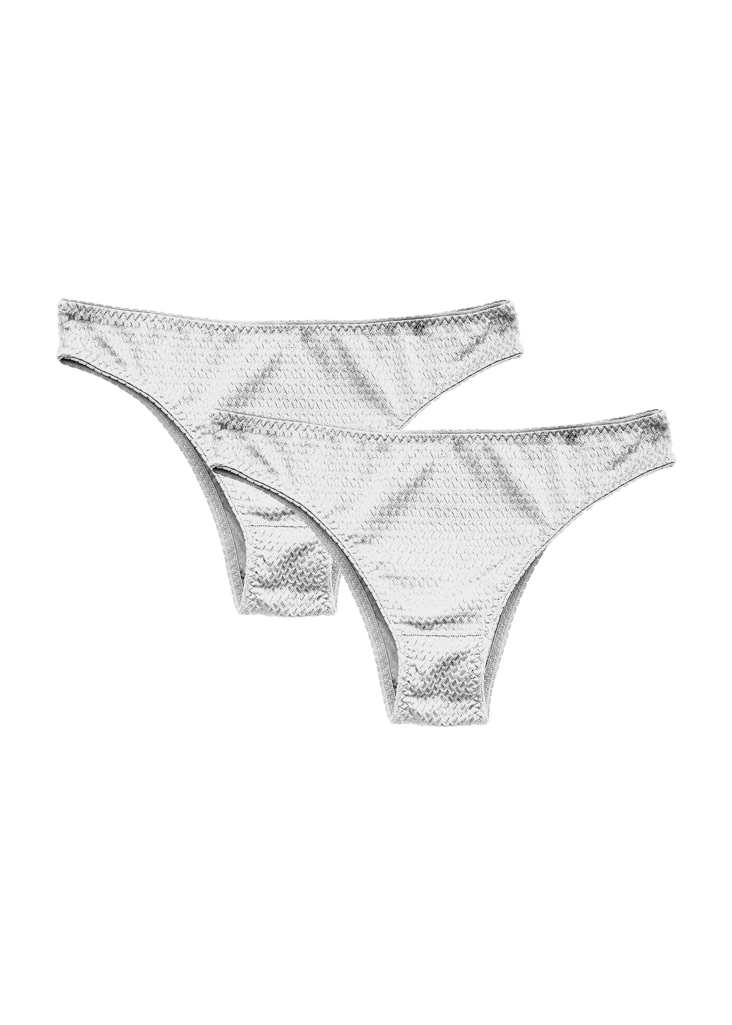 Kit 2 Calcinhas Biquíni Mondrian BRANCO