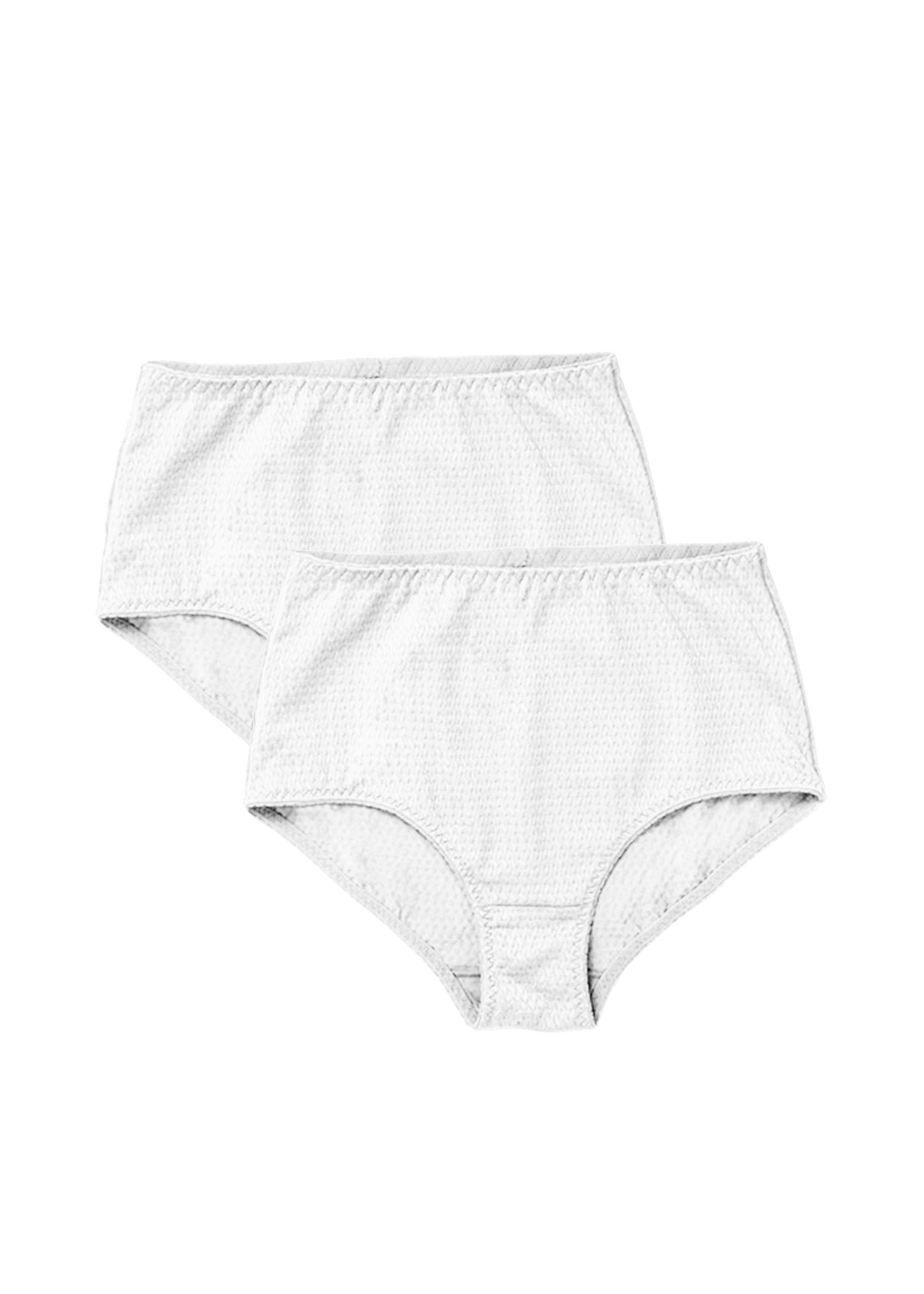 Kit 2 Calcinhas Cintura Alta Mondrian BRANCO